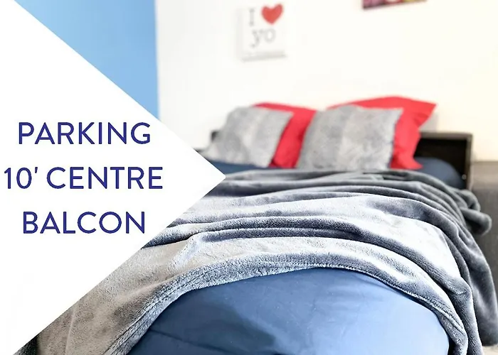 Апартаменты Le Bleu*10' Centre*parking*balcon